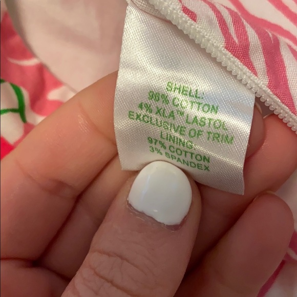 Lilly Pulitzer Pink Green Floral Tank Top Size 4 - Picture 4 of 5